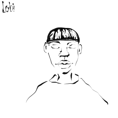 'Lobi' Surinam, black line art